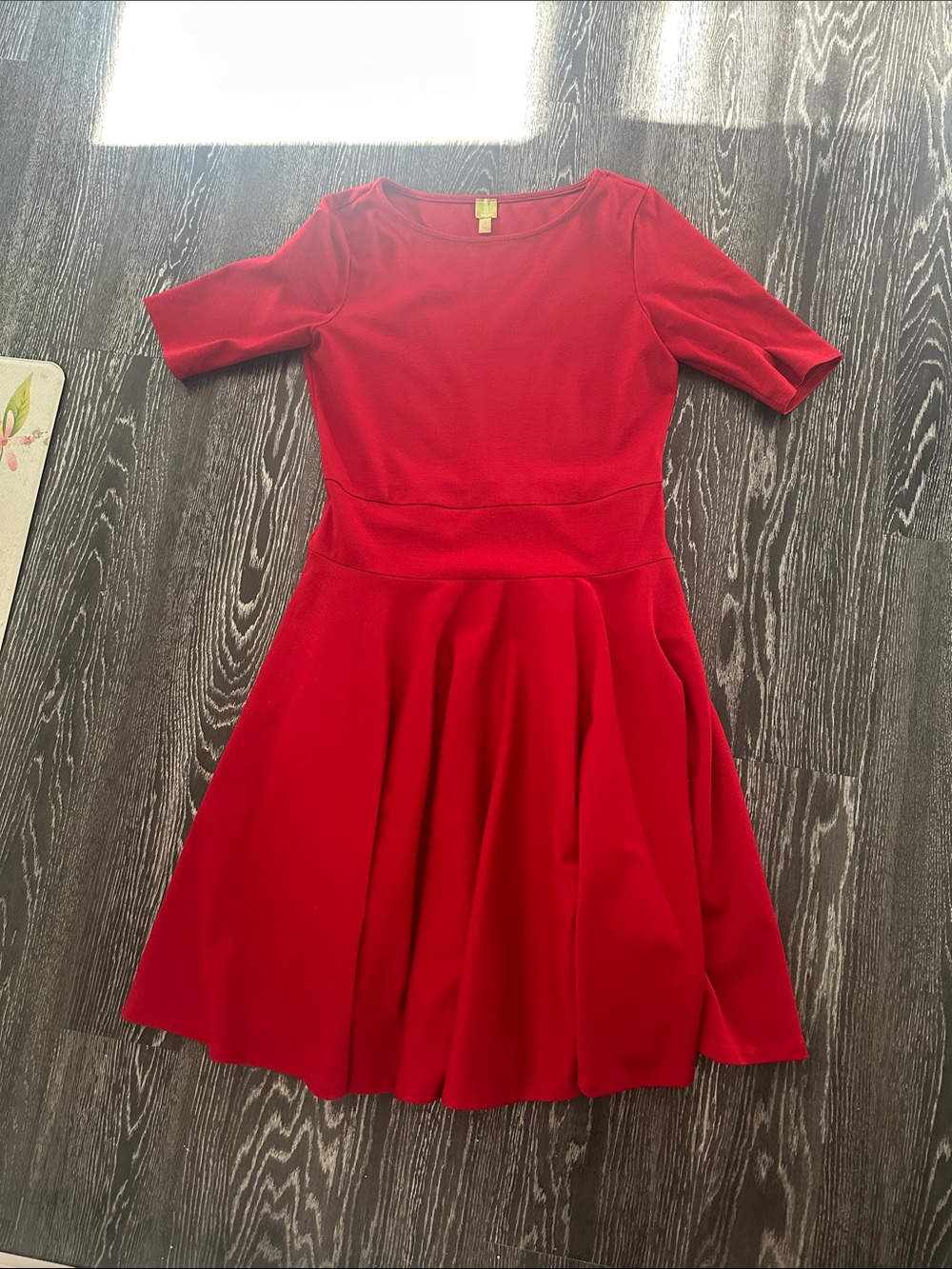 Tristan Red Midi Fit-and-Flare Dress